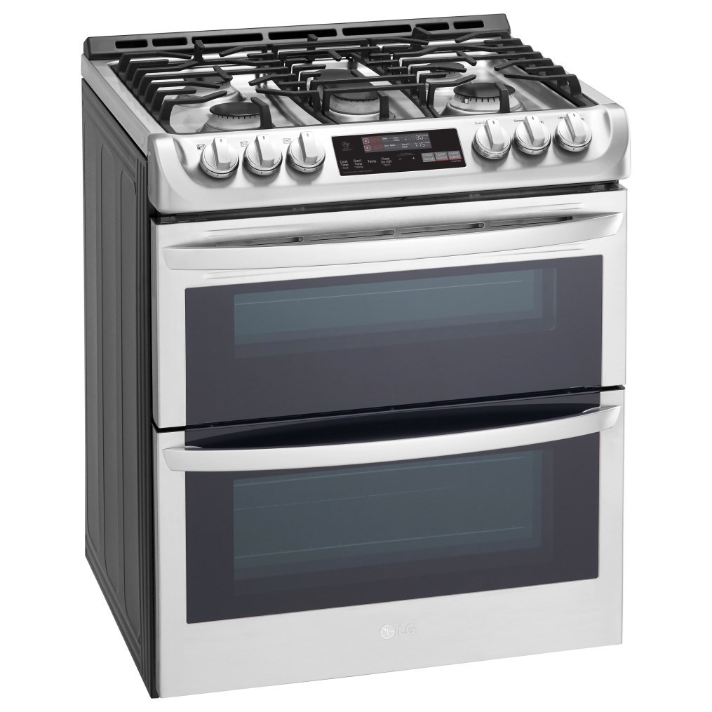 LG Appliances LTG4715ST 6.9 Cu.Ft. WiFi Enabled Gas Double Oven Slide